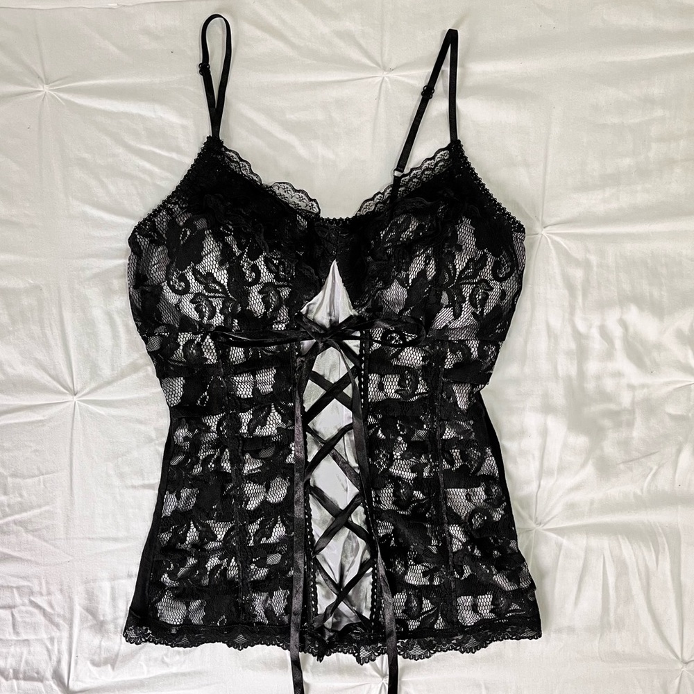 Black Lace Cami Top